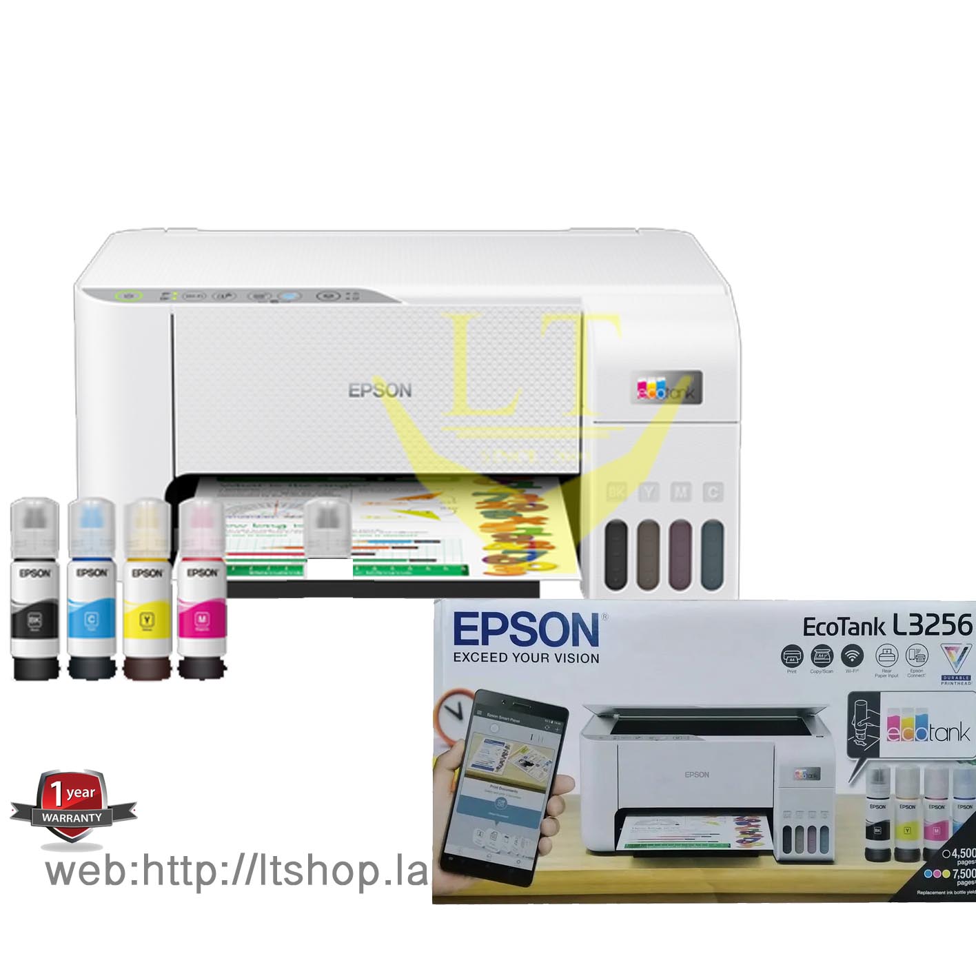 EPSON L3256 + Ink Tank (Print-scan-copy