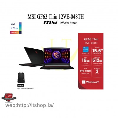 MSI GF63 Thin 12VE-048TH - Core I5 / RTX4060-6GB