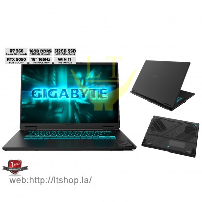 Gigabyte Gaming A16 3THK3TH893SH / AMD Ryzen 7 260 (AI) / RTX5050